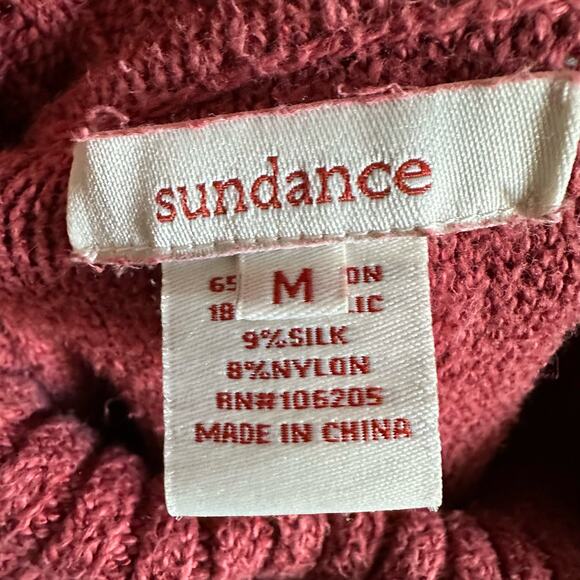 Sundance Burnt Orange Red Ribbed Turtleneck Sweater - Picture 6 of 8